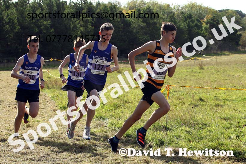 Mens under-17s 2021 North Eastern Harrier League, Druridge Bay. Photo: David T. Hewitson/Sports for All Pics